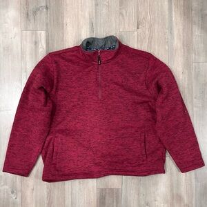 George Strait Maroon Zip-Up Sweater